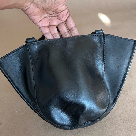 ABLE Cecilia Crossbody Bag Black Genuine Leather Adjustable Strap Retails $168 - Picture 3 of 10